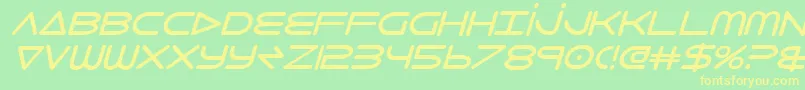 8thelementbi Font – Yellow Fonts on Green Background