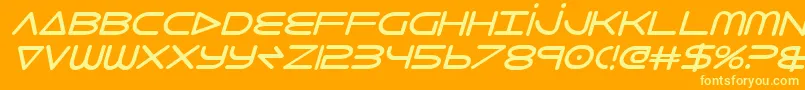 8thelementbi Font – Yellow Fonts on Orange Background