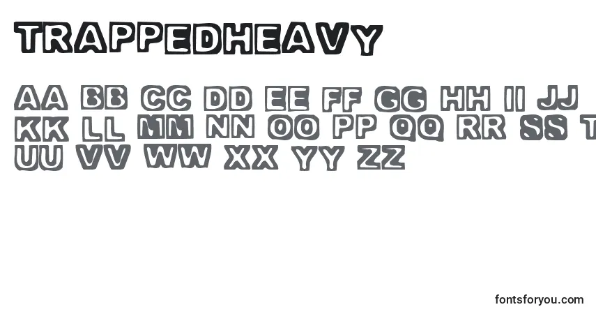 Czcionka TrappedHeavy – alfabet, cyfry, specjalne znaki