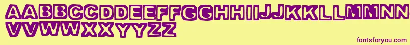 TrappedHeavy Font – Purple Fonts on Yellow Background