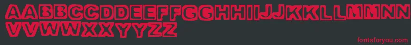 TrappedHeavy Font – Red Fonts on Black Background
