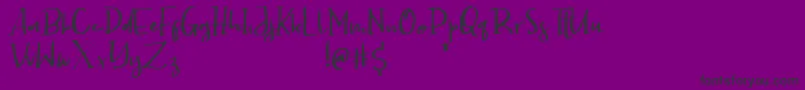 フォントHectorDemo – 紫の背景に黒い文字