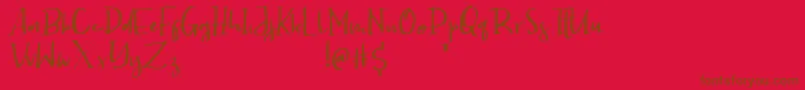 HectorDemo Font – Brown Fonts on Red Background