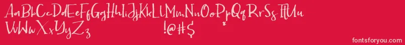 HectorDemo Font – Pink Fonts on Red Background