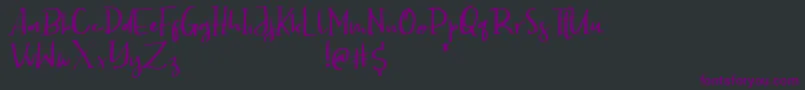 HectorDemo-Schriftart – Violette Schriften auf schwarzem Hintergrund