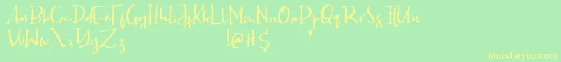 HectorDemo Font – Yellow Fonts on Green Background