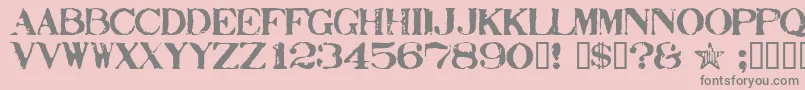 Stamp ffy Font – Gray Fonts on Pink Background