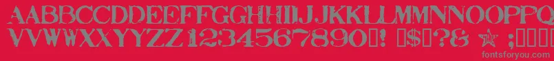 Czcionka Stamp ffy – szare czcionki na czerwonym tle
