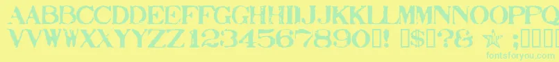 More about Stamp ffy Font Stamp ffy Font – Green Fonts on Yellow Background