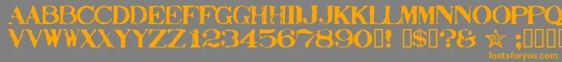 More about Stamp ffy Font Stamp ffy Font – Orange Fonts on Gray Background