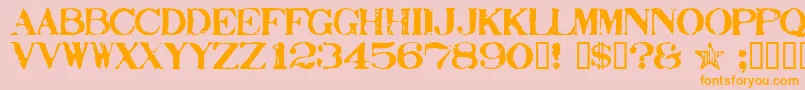 Stamp ffy Font – Orange Fonts on Pink Background