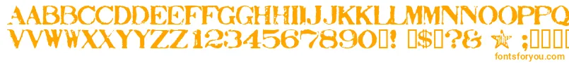 Stamp ffy Font – Orange Fonts on White Background