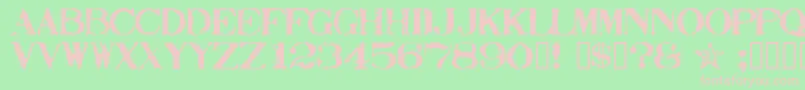 Stamp ffy Font – Pink Fonts on Green Background