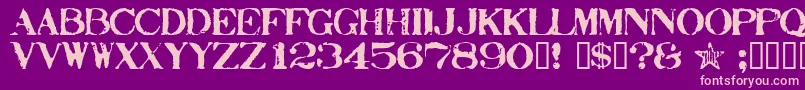 Stamp ffy Font – Pink Fonts on Purple Background
