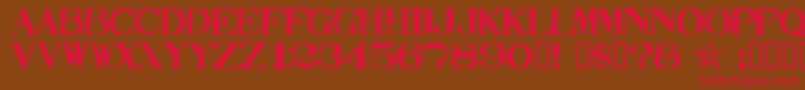 Stamp ffy Font – Red Fonts on Brown Background