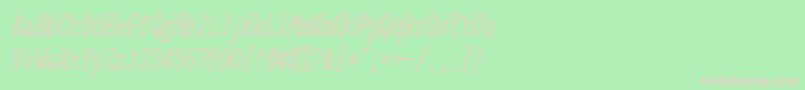 Lmmonoltcond10Oblique Font – Pink Fonts on Green Background