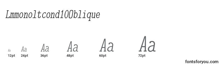 Lmmonoltcond10Oblique Font Sizes