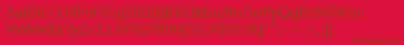 Memento Font – Brown Fonts on Red Background