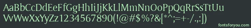 Memento Font – Green Fonts on Black Background