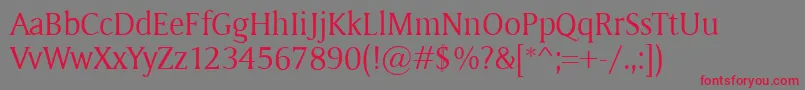 Memento Font – Red Fonts on Gray Background