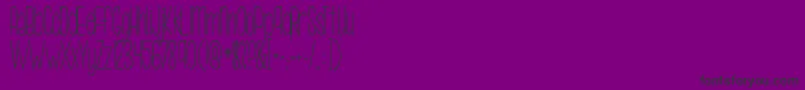 KgcallmemaybeSkinny-Schriftart – Schwarze Schriften auf violettem Hintergrund