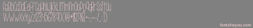 More about KgcallmemaybeSkinny Font KgcallmemaybeSkinny Font – Pink Fonts on Gray Background