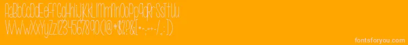 fuente KgcallmemaybeSkinny – Fuentes Rosadas Sobre Fondo Naranja