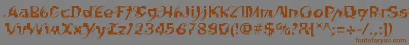 Подробнее о шрифте Linotypekonflikt Шрифт Linotypekonflikt – коричневые шрифты на сером фоне