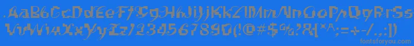 Linotypekonflikt Font – Gray Fonts on Blue Background
