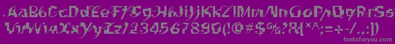 Linotypekonflikt Font – Gray Fonts on Purple Background