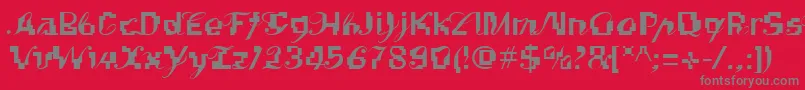 Linotypekonflikt Font – Gray Fonts on Red Background