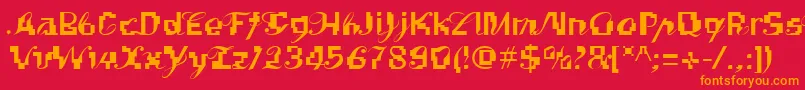 More about Linotypekonflikt Font Linotypekonflikt Font – Orange Fonts on Red Background