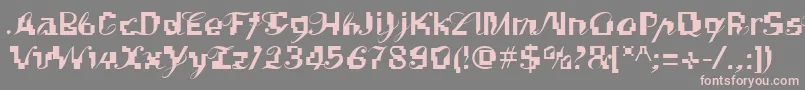 フォントLinotypekonflikt – 灰色の背景にピンクのフォント