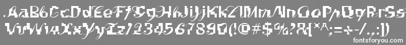 Linotypekonflikt Font – White Fonts on Gray Background