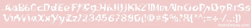 Linotypekonflikt Font – White Fonts on Pink Background