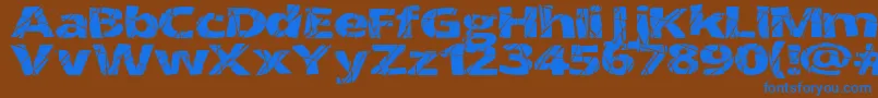 CrackedWide Font – Blue Fonts on Brown Background