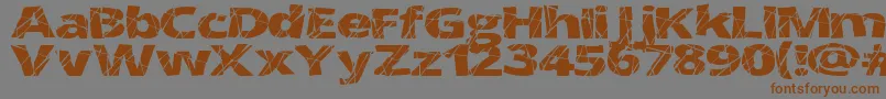 CrackedWide Font – Brown Fonts on Gray Background