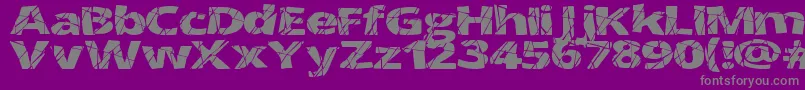 Czcionka CrackedWide – szare czcionki na fioletowym tle