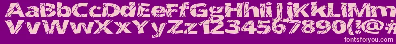 CrackedWide Font – Pink Fonts on Purple Background