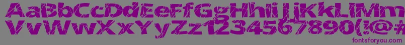 CrackedWide Font – Purple Fonts on Gray Background