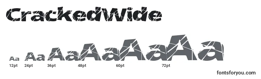 CrackedWide Font Sizes