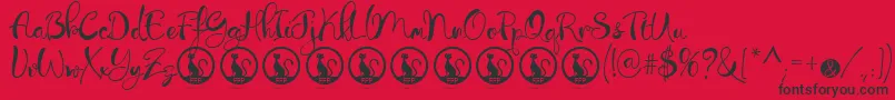 LibertinasCoFontFfp Font – Black Fonts on Red Background