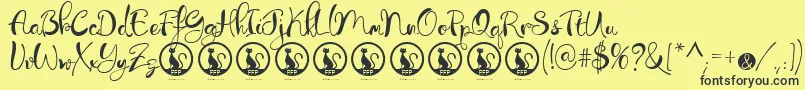 LibertinasCoFontFfp Font – Black Fonts on Yellow Background