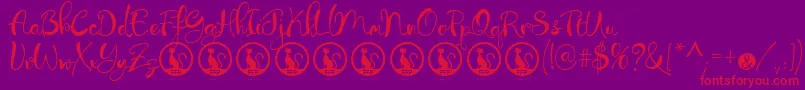 LibertinasCoFontFfp Font – Red Fonts on Purple Background