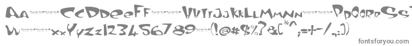CurvedAir-fontti – harmaat kirjasimet valkoisella taustalla