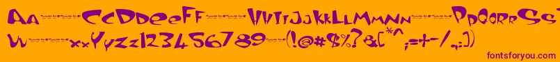 CurvedAir Font – Purple Fonts on Orange Background