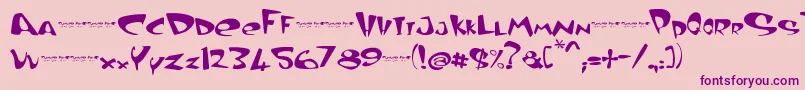 fuente CurvedAir – Fuentes Moradas Sobre Fondo Rosa