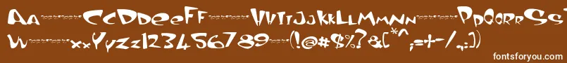 フォントCurvedAir – 茶色の背景に白い文字