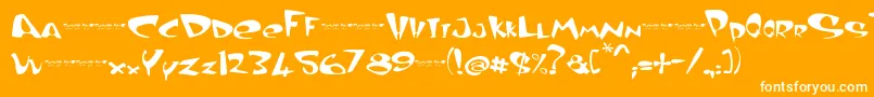 CurvedAir Font – White Fonts on Orange Background