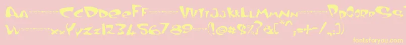 CurvedAir Font – Yellow Fonts on Pink Background